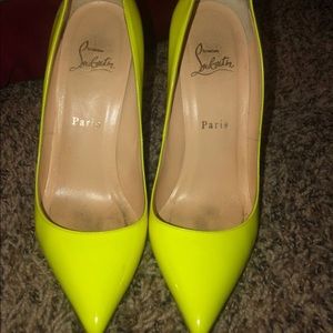 So Kate electric yellow Christian louboutins